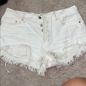 Free people white Jean shorts